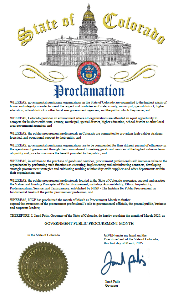 2025 Government Procurement Month Proclamation