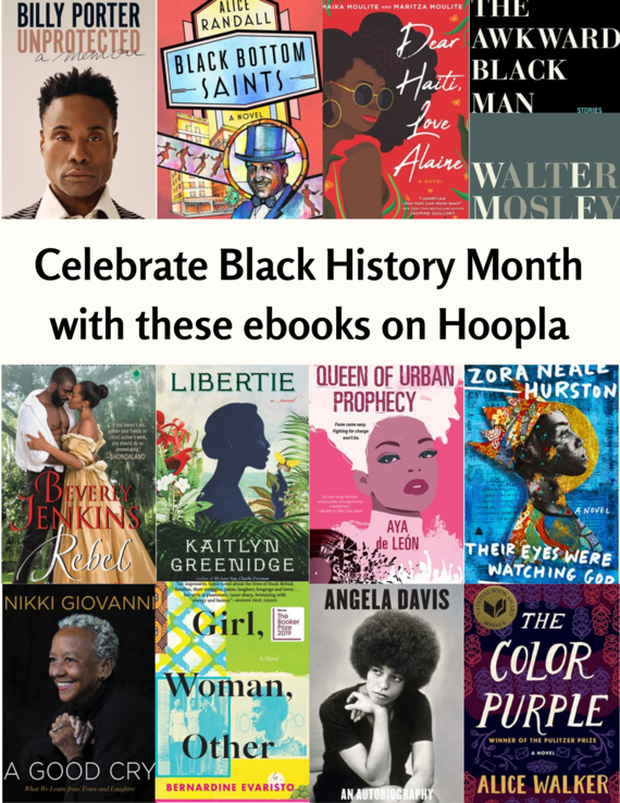Black History Month on Hoopla graphic