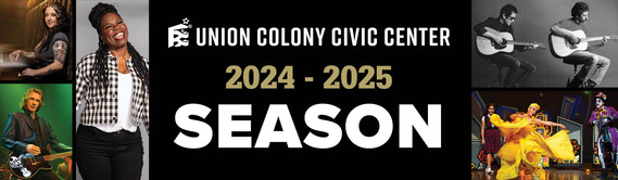 UCCC 2024-2025 Season banner with images of some of the performers