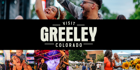 Visit Greeley email header with random photos and logo