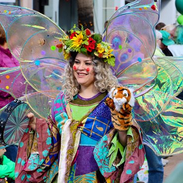 Greeley Blarney on the Block photo of woman in a green fairy costume