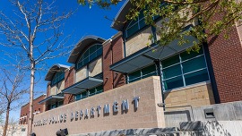 Greeley Police Headquarters on a sunny spring day