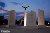 greeley veteran's memorial at dusk