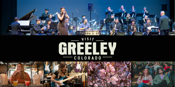 April Newsletter Header UNC Jazz Fest, Tacos, Guitar playing, spring blossoms and movie goers