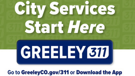 City Services Start Here graphic for Greeley311