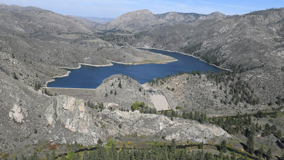 Milton-Seaman Reservoir from overhead