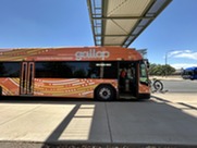 the new Gallop design on a city bus.