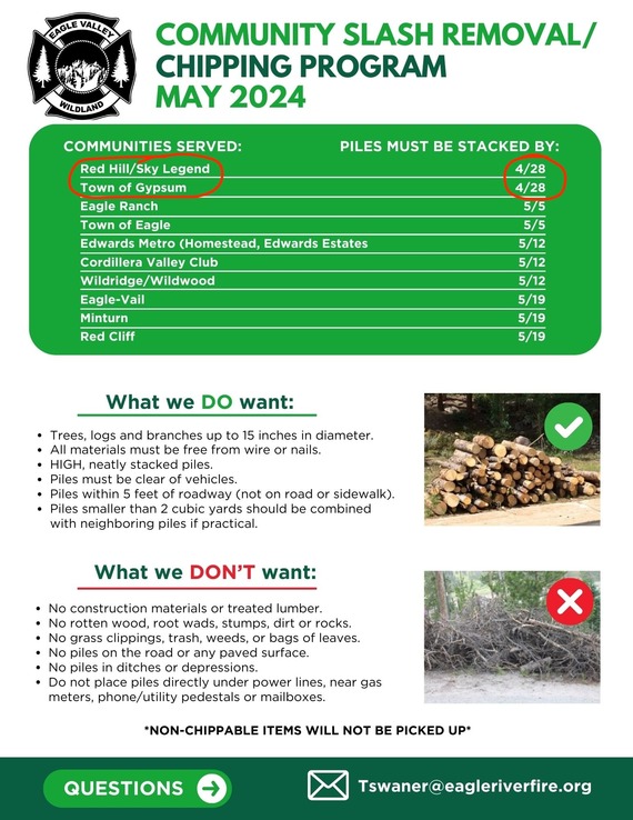 Eagle Valley Wildland Community Slash Pile Removal/Chipping Program