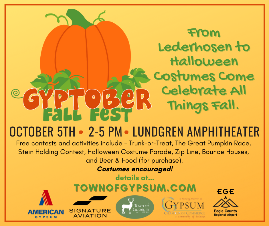 Gyptober Fall Fest, Oct 5, 2-5 PM at Lundgren Amphitheater