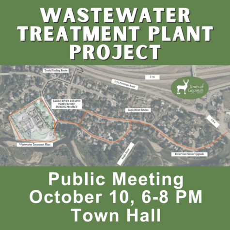 Wastewater Treatment Plant Project Information Meeting at Gypsum Town Hall 10/10/24 @ 6pm