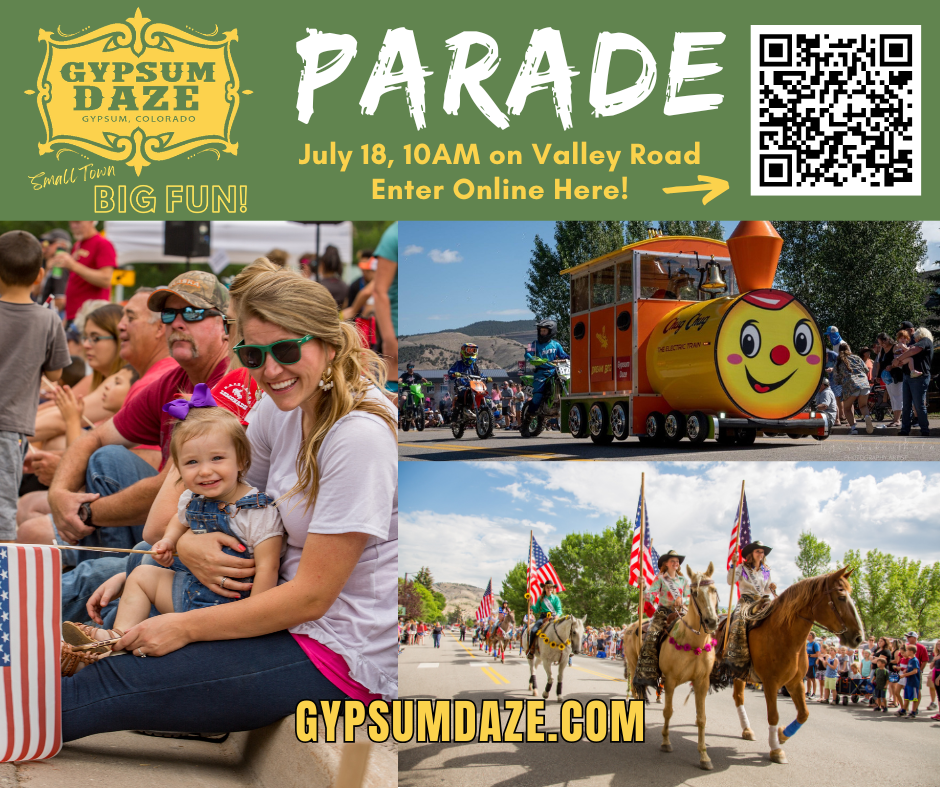 flyer for the parade with qr code