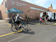 Learn to Ride bike class at the practice park