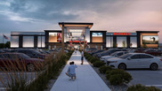 Artist rendering of a large SCHEELS store