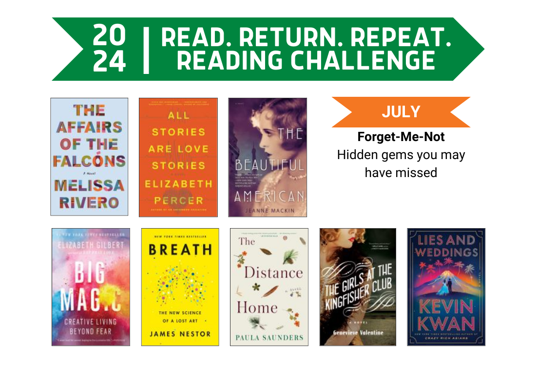 July Reading Challenge: image with book covers