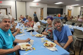 Senior Citizens enjoying lunch
