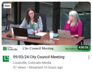 thumbail of city council meeting youtube video