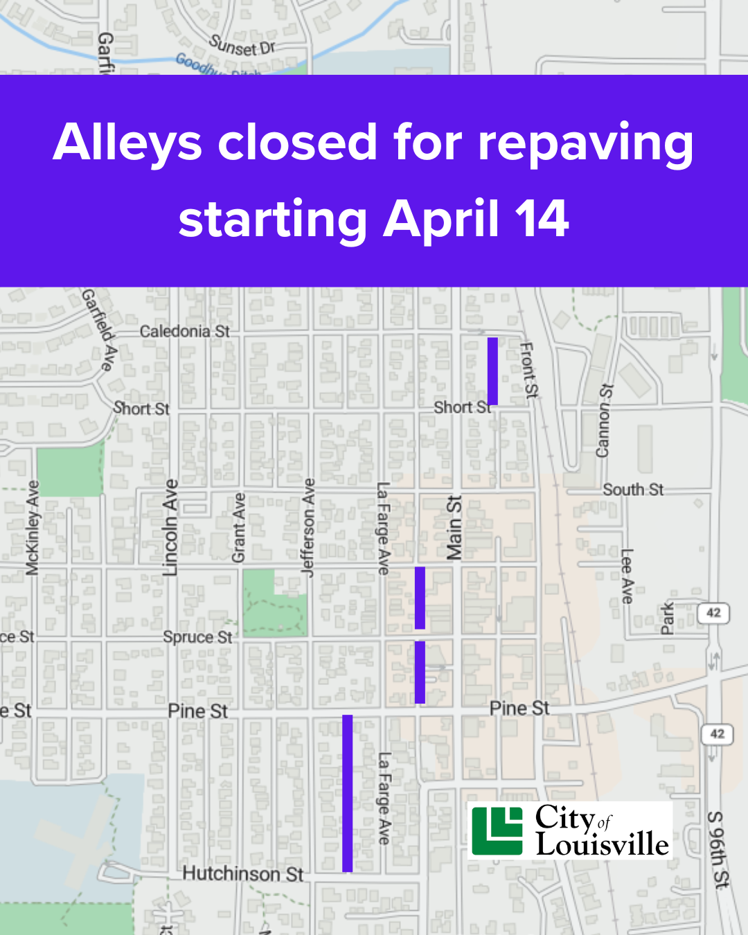 map of closed alleys