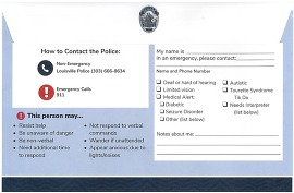 Back of Blue Envelope