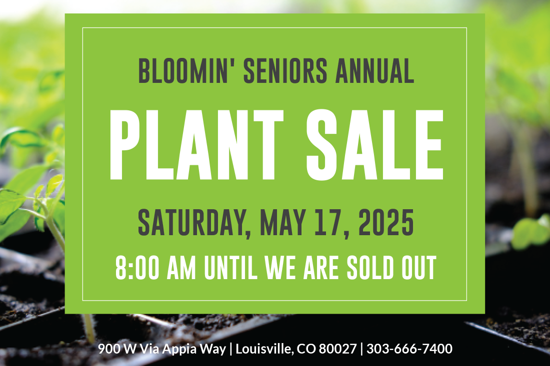 Seniors Plant Sale with photo of plants