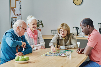 Photo of seniors playing a game
