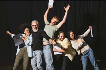 photo of people doing improv