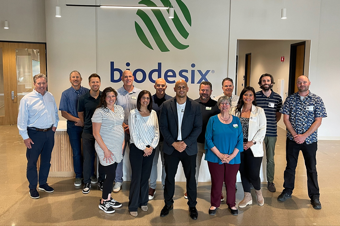 Group of people at Louisville Business Beat event at Biodesix headquarters