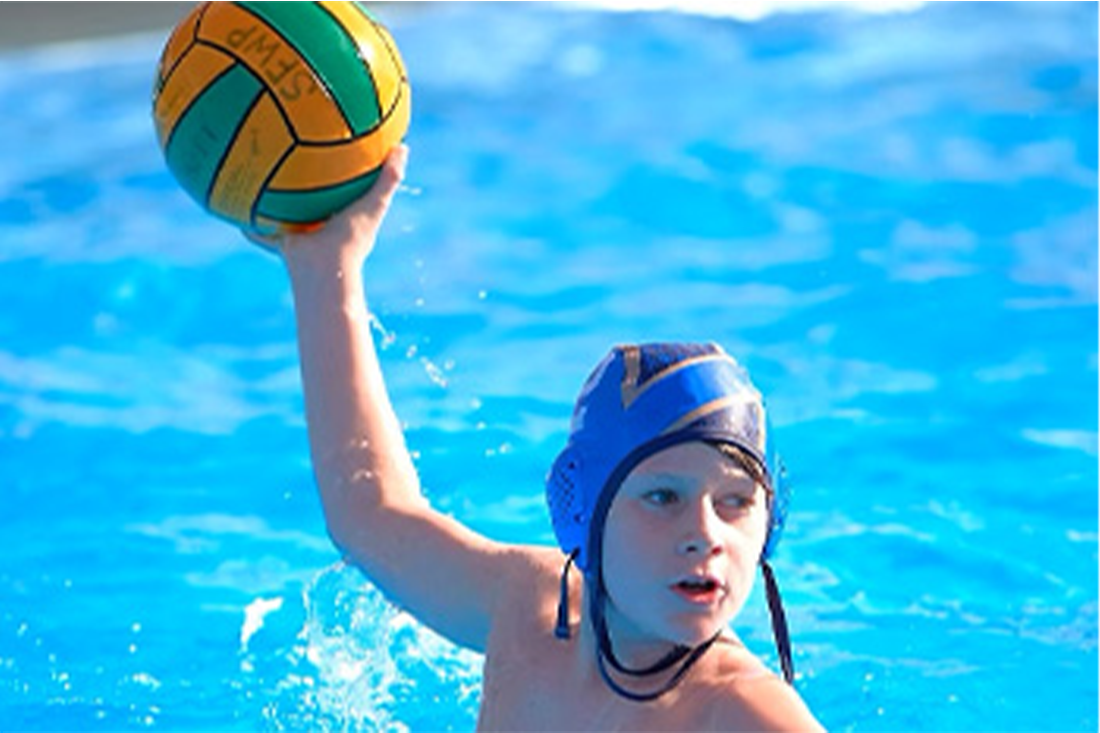 kid playing water polo
