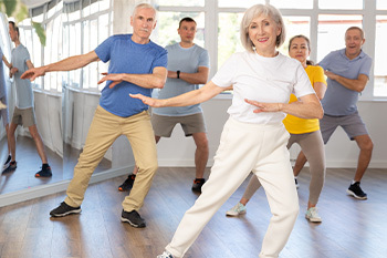 seniors line dancing