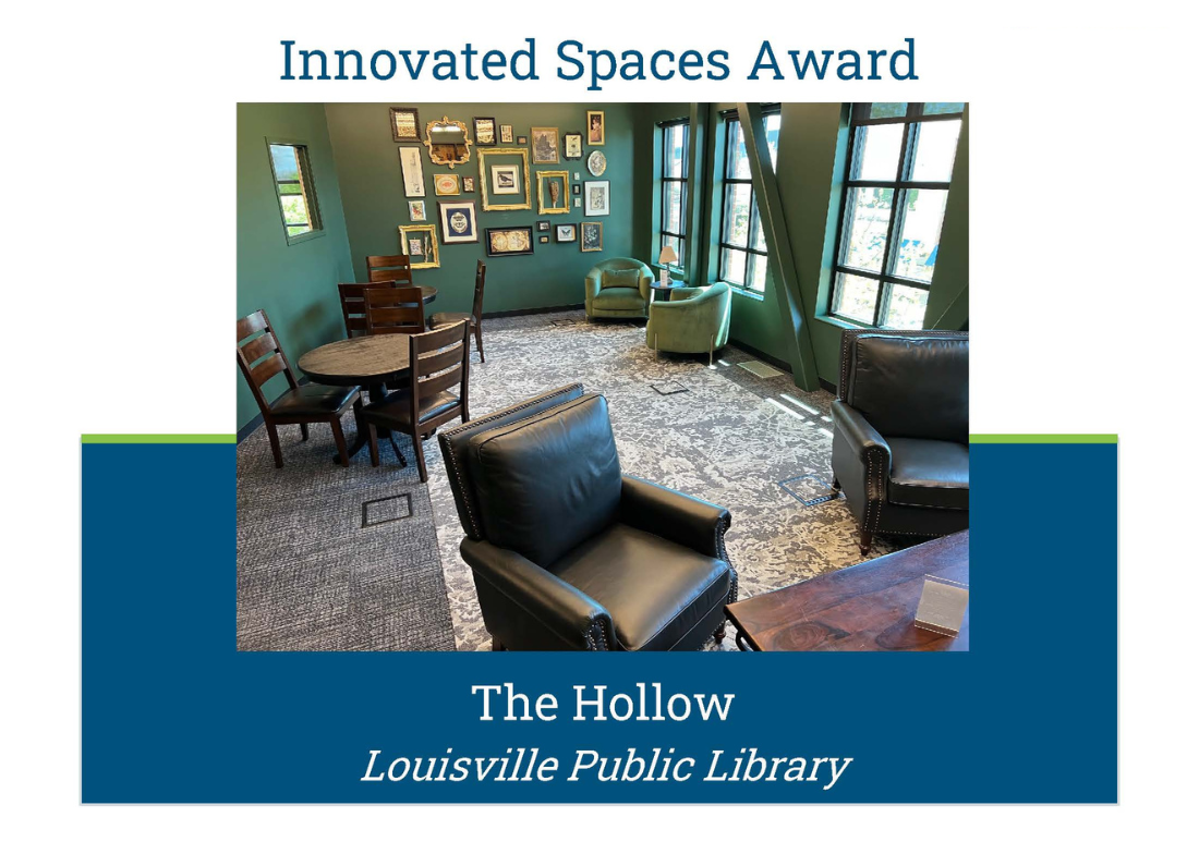 The Hollow, a teen space at the Louisville Public Library, showcasing a unique design and inviting atmosphere.