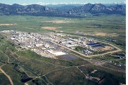 Aerial photo of Rocky Flats plutonium plant in 1995