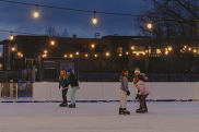 Kids ice skating at Old Town Skate in Louisville