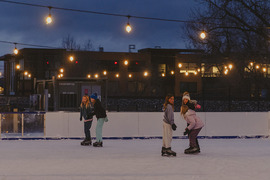 Kids ice skating at Old Town Skate in Louisville