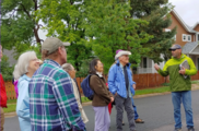 City Forester Chris Lichty leading a walking tour around Louisville