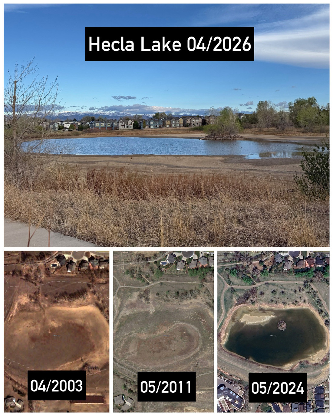 Hecla Lake Water levels through the years 