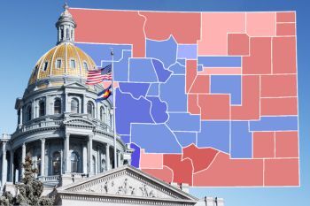 Image of state capitol and 1904 vote map
