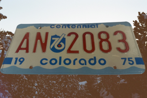1976 Colorado License Plate