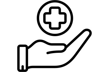 image of a hand holding a healthcare icon