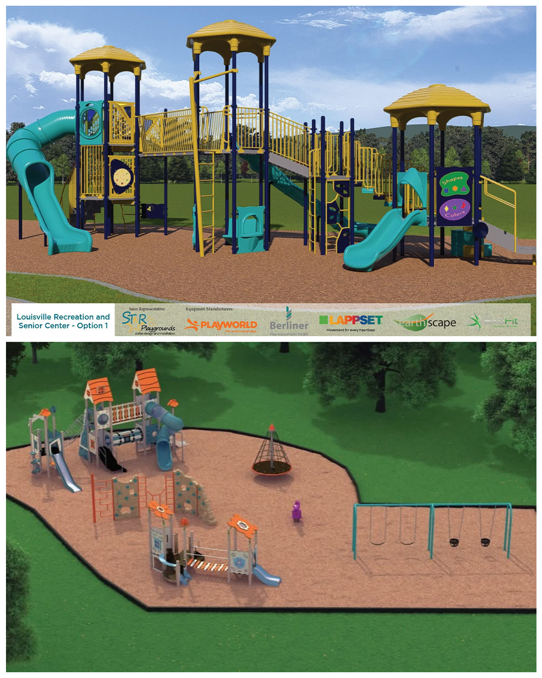 New Recreation & Senior Center playground design mockup