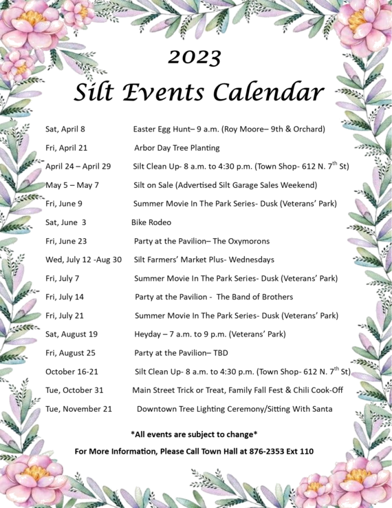2023 Events Calendar