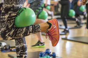 workout ball and women