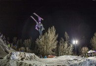 skier during rail jam