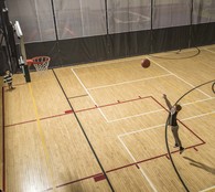 boy playing basketball