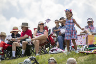 girl at fourth of july celebration 