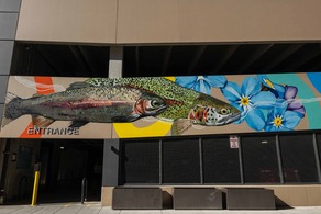 Parking garage mural