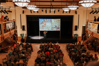 crowd watching a movie at the Silverthorne Pavilion