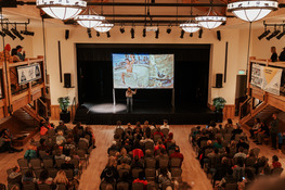 crowd watching a movie at the Silverthorne Pavilion