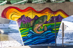 erica nicol fly fishing mural