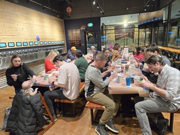 people painting pottery at thirsty pika 