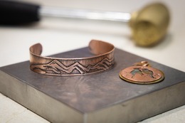 stamped copper jewelry
