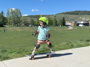little girl on skateboard